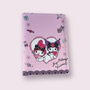 My Melody & Kuromi Pink Faux Leather Folded Wallet